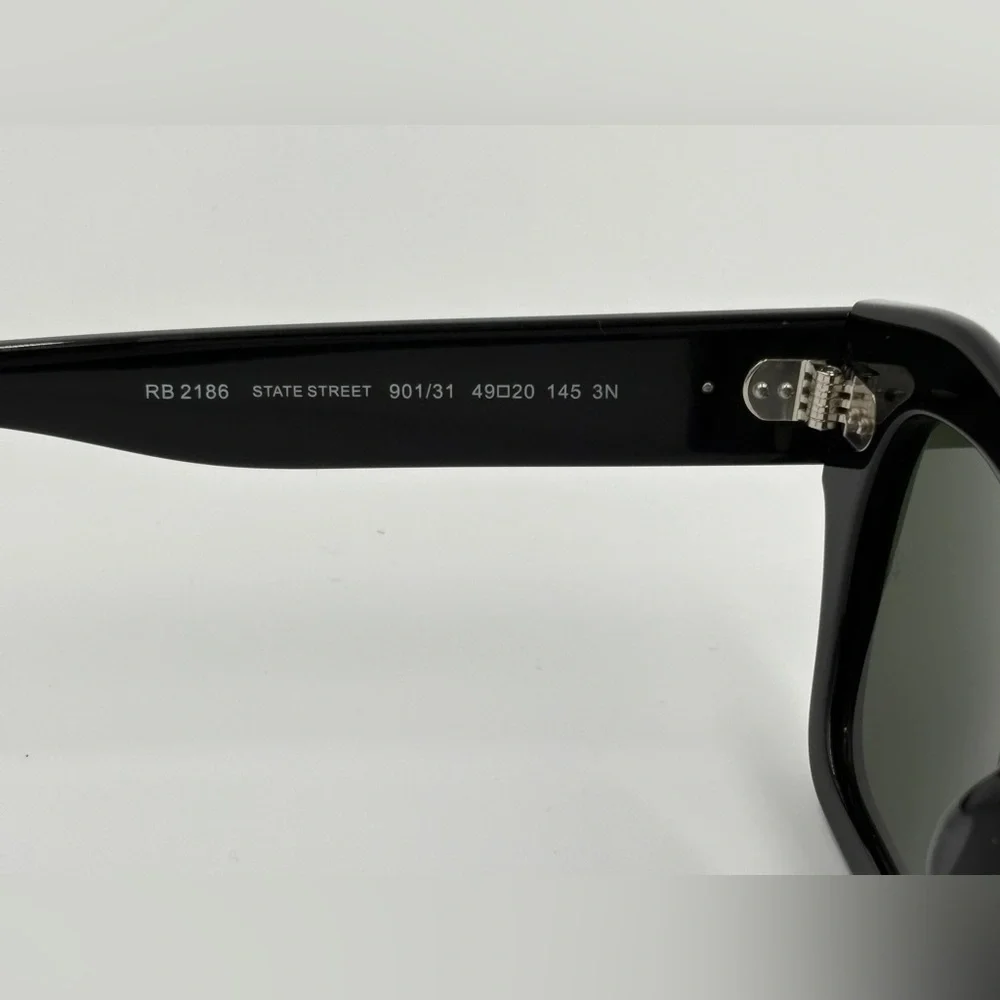 Ray-Ban State Street Sunglasses Black Frame Women’s Fashion Sunglasses RB2186 - Picture 8 of 11